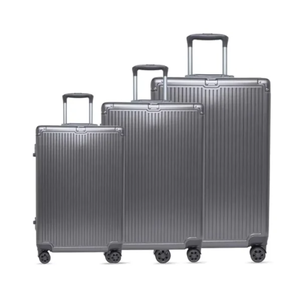 Spreddo-KINETIC PC Hard Luggage Trolley Bag Dark Grey