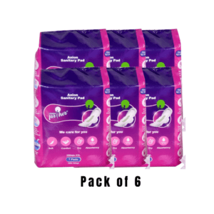 FORHER Rash-Free ANION Sanitary Pads (Pack of 6) for Women | 42 Pads, XXL